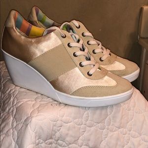 Light Tan Wedge Sneaker